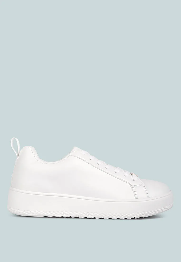 Rouxy Faux Leather Sneakers