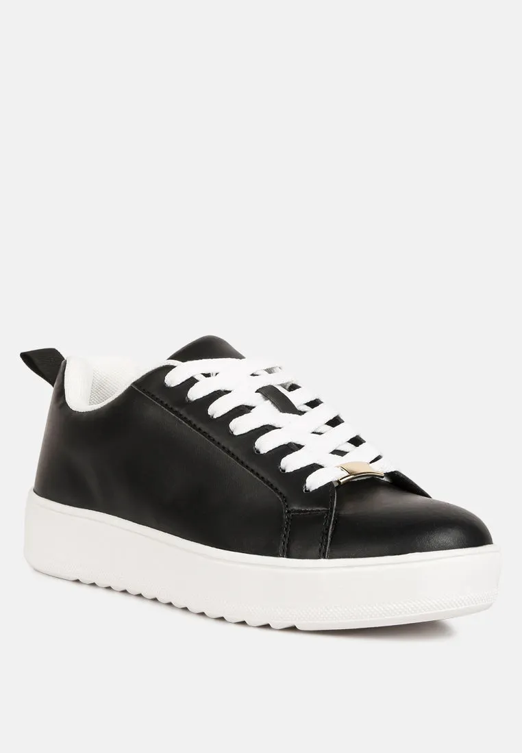 Rouxy Faux Leather Sneakers