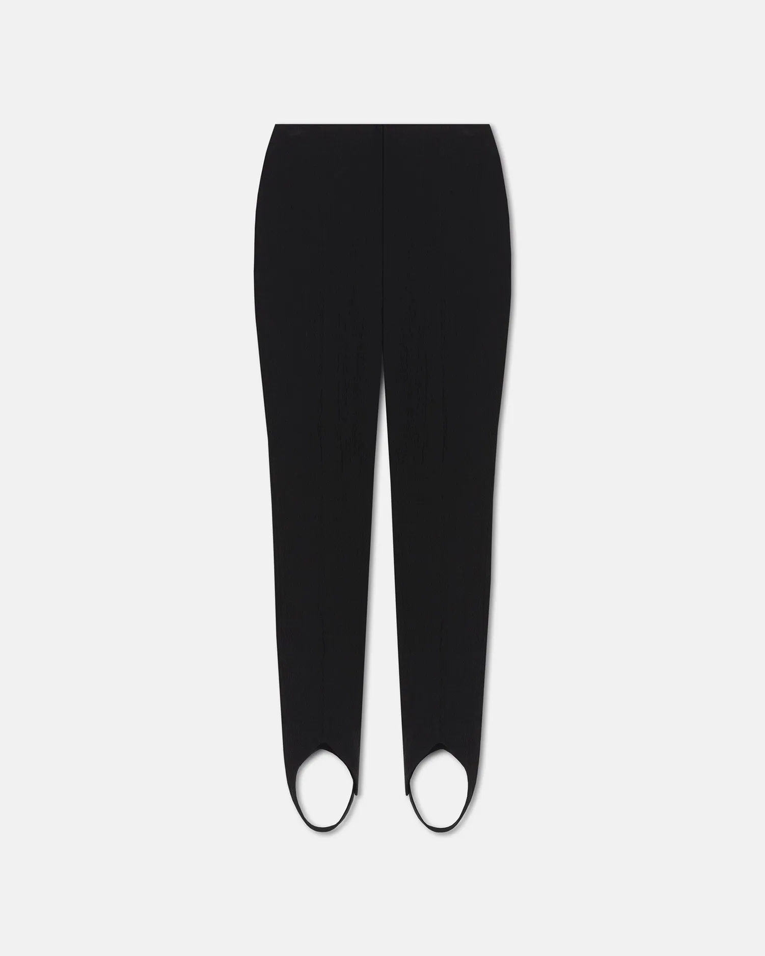 Savita - Seersucker Stirrup Pants - Black