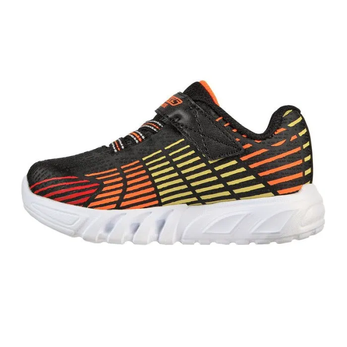 Skechers Toddlers Flex Glow Elite Black Orange