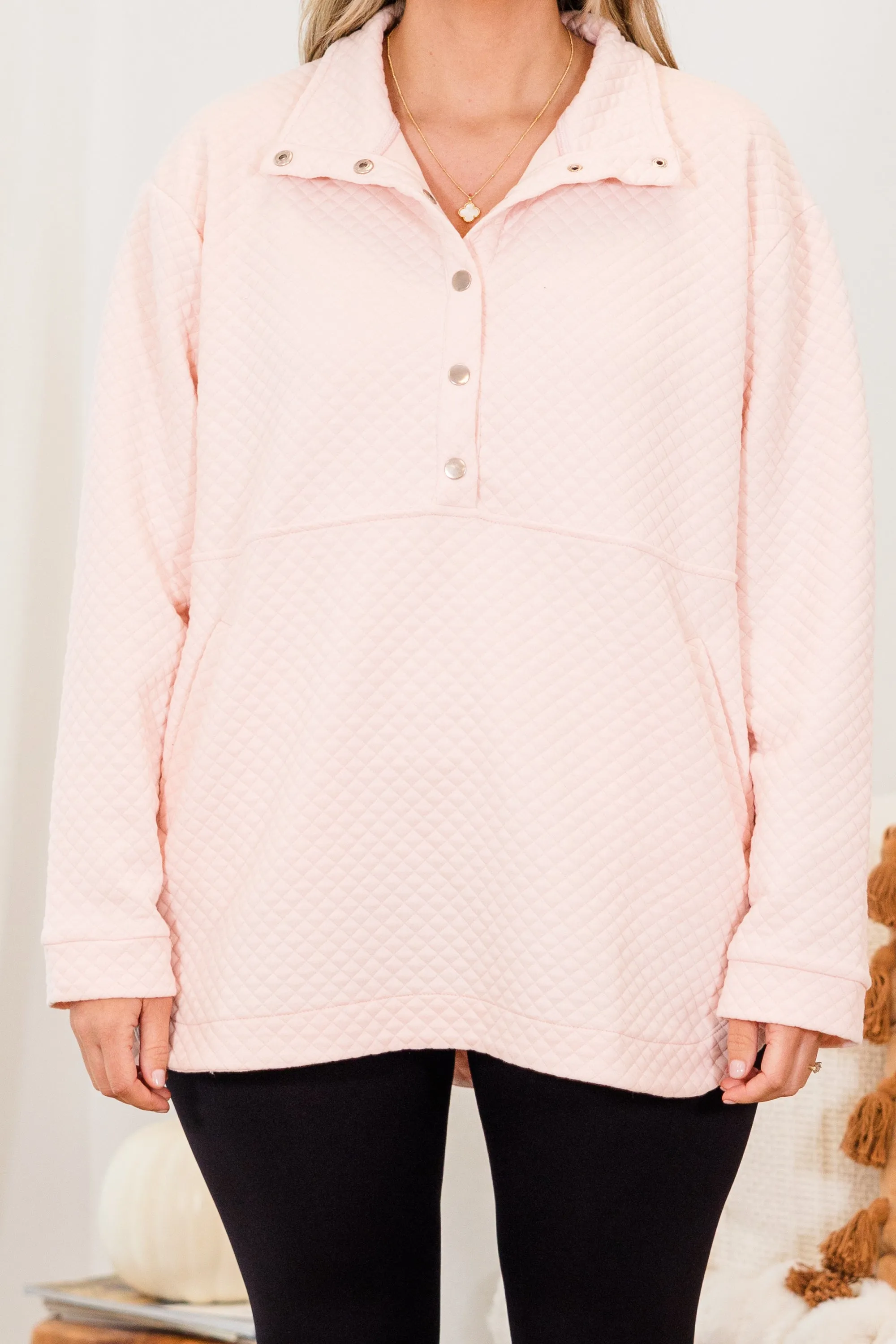 Snuggle Me Up Pullover, Pink