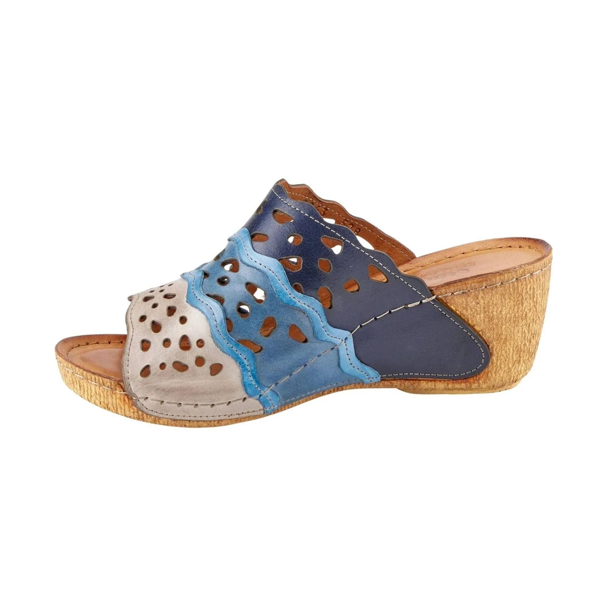 Spring Step Women's Footy Sandals - Blue Multi