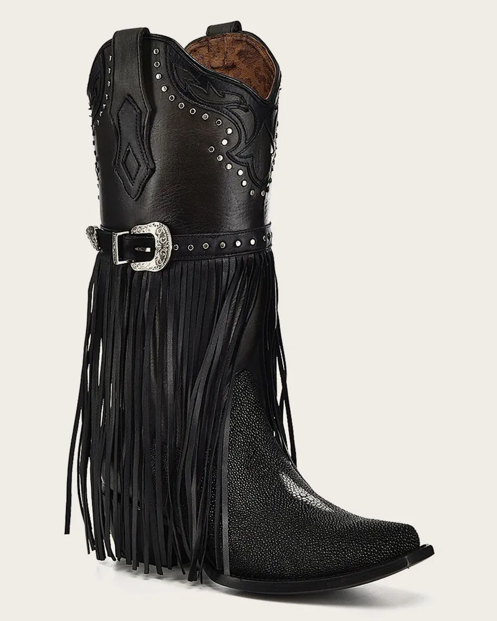 Western Style black stingray boot