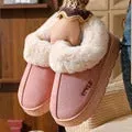 Winter Women's Heart-Shaped Slippers Love Mute Soft Sole Shoes Indoor Comfortable Cute Silent Carpet Light Living Room