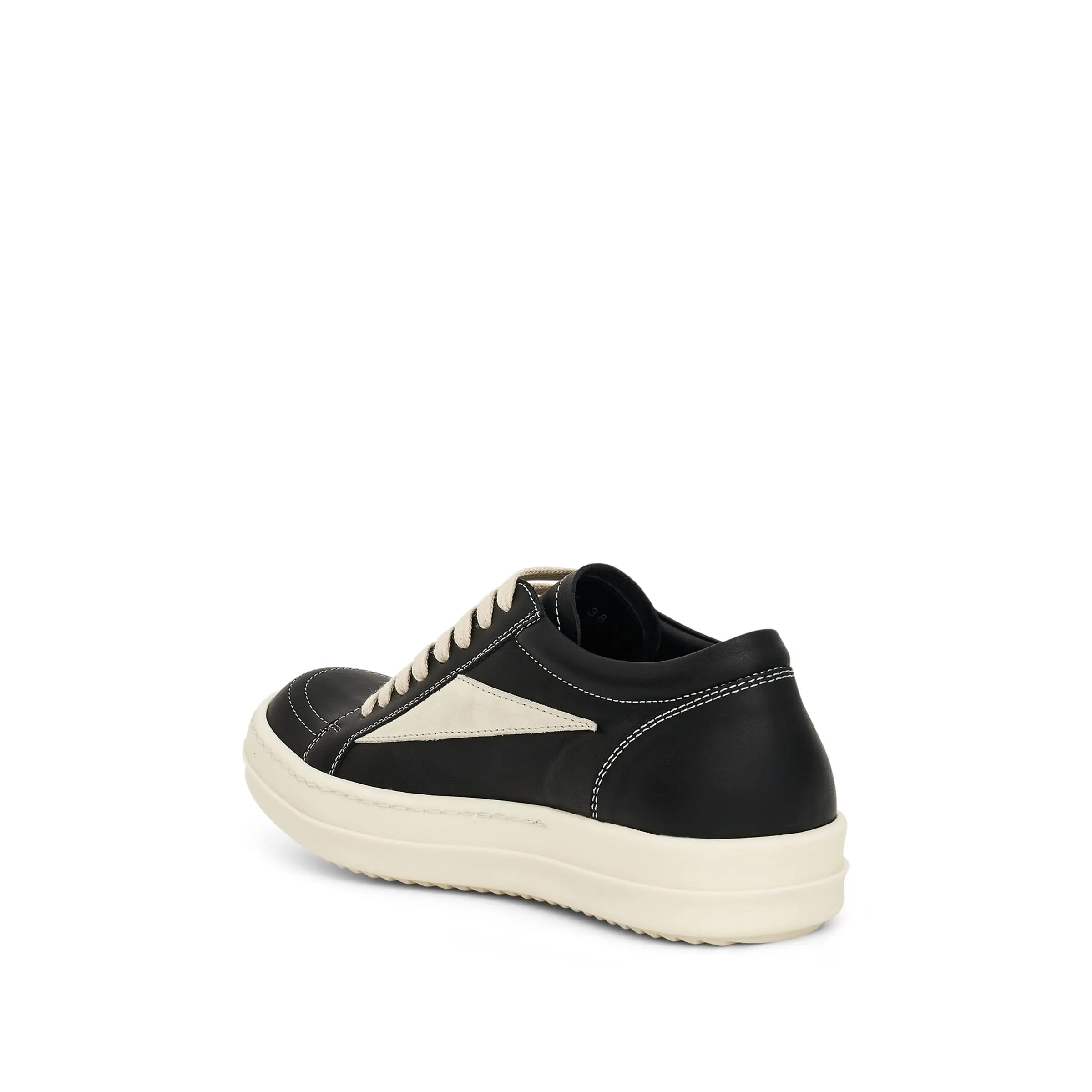 Women Vintage Leather Sneaker in Black/Milk