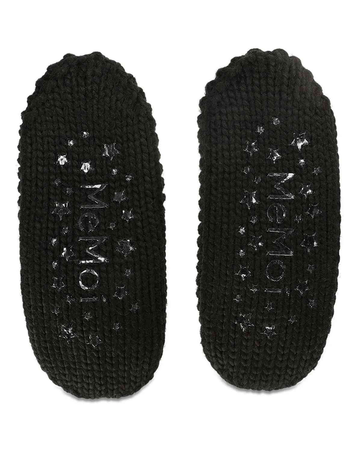 Women's Pompom Recycled Knit Sherpa Lined Slippers