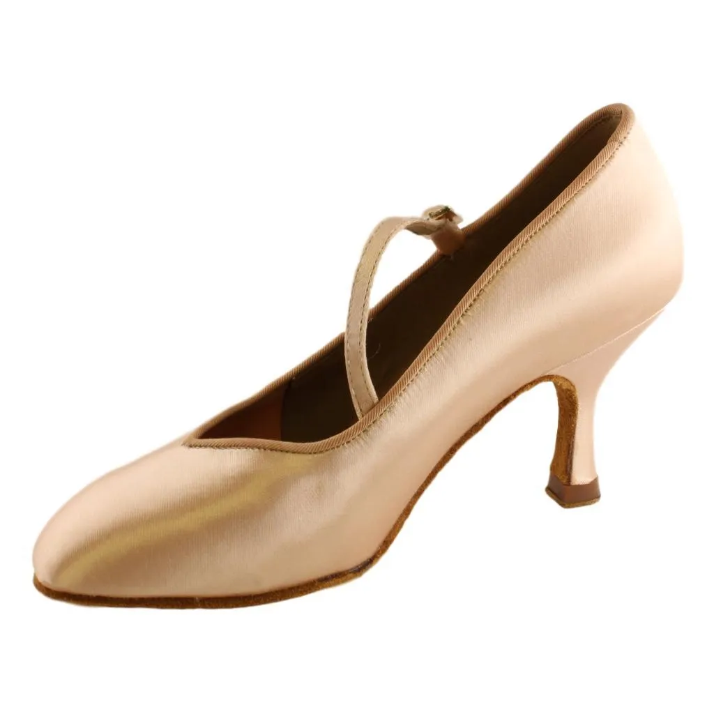 Women's Standard Dance Shoes, Model 138, Heel EH4, Tan 1