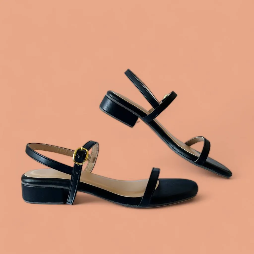 YANA Classic Strap 1” Block Heel Sandals